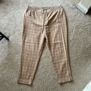 Plaid pull on pants